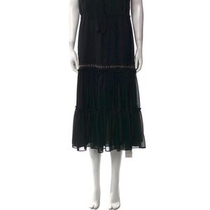 Misa Los Angeles Black Midi Dress